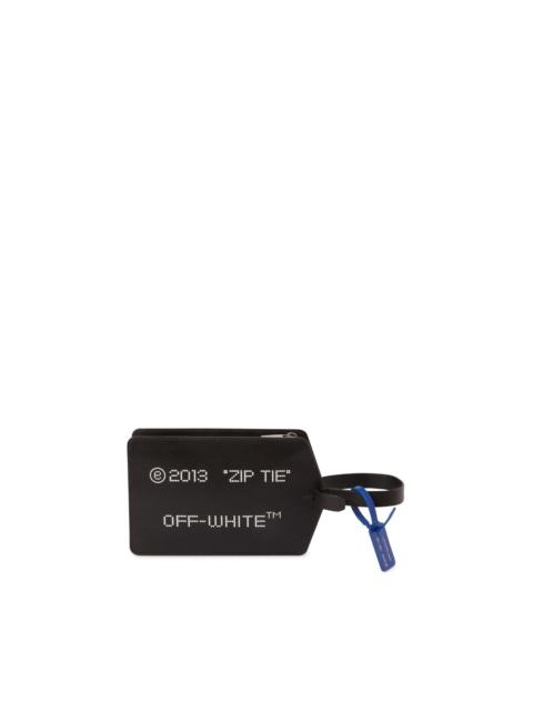 Off-White medium Zip Tie clutch bag