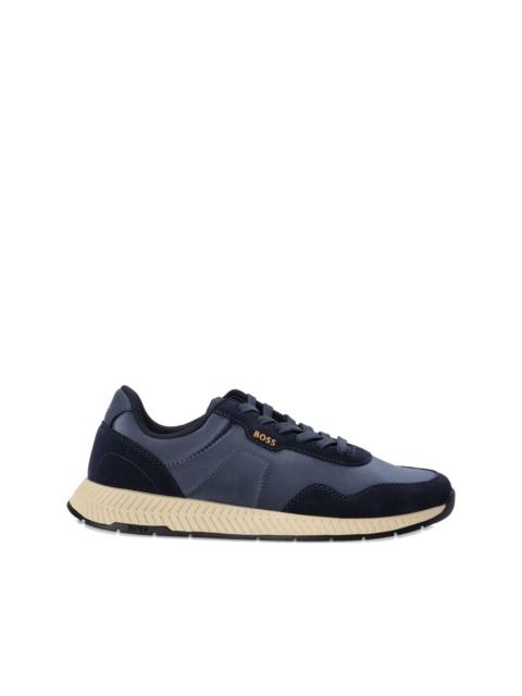 BOSS suede-panelled sneakers