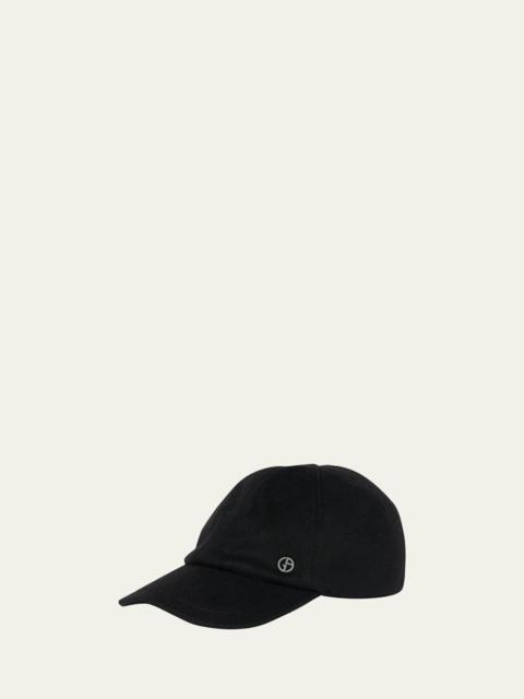 GIORGIO ARMANI Men's Wool-Nylon Baseball Cap