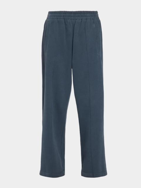 Brunello Cucinelli Smooth Cotton Fleece Ankle Sweatpants
