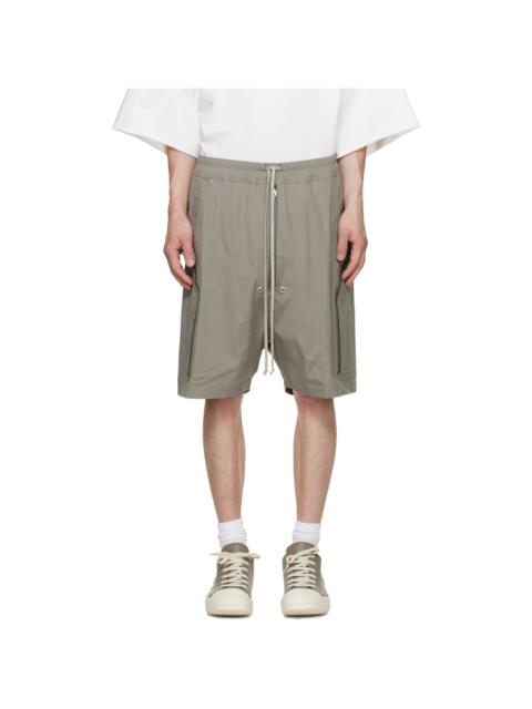Rick Owens Taupe Tower Heizer Cargo Shorts