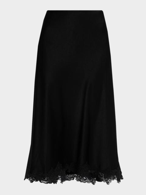 KOBI HALPERIN Brooks Lace-Trim Midi Skirt