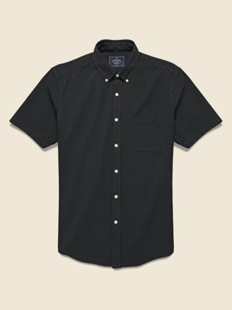 Portuguese Flannel Atlantico Seersucker Shirt - Black