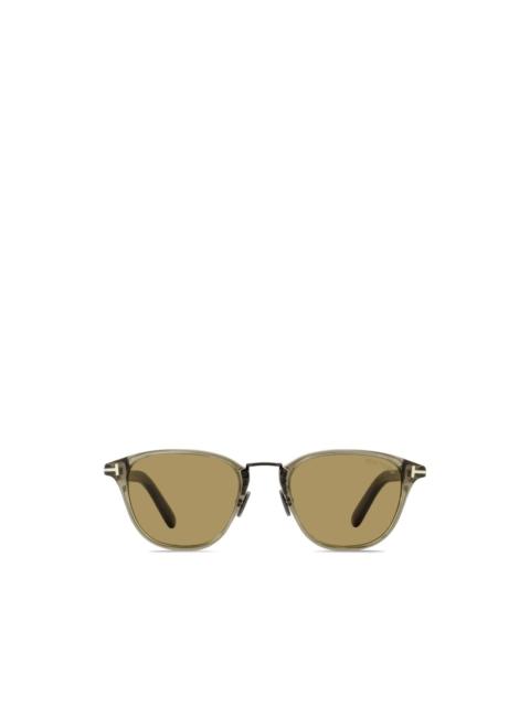 TOM FORD metal-bridge geometric-frame sunglasses