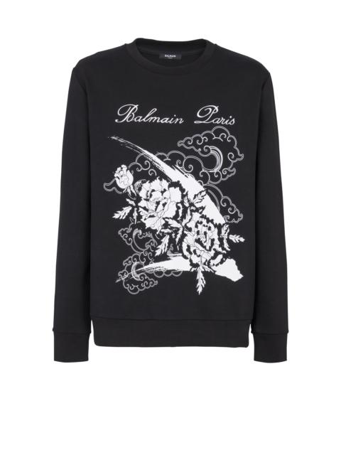 Balmain Flower print sweatshirt