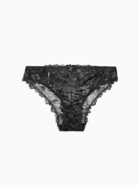 EMPORIO ARMANI ASV ETERNAL LACE BRIEFS IN RECYCLED LACE