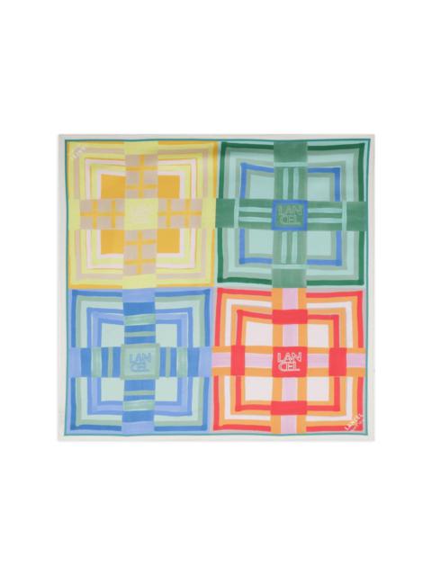 LANCEL Summer tartan-print silk scarf
