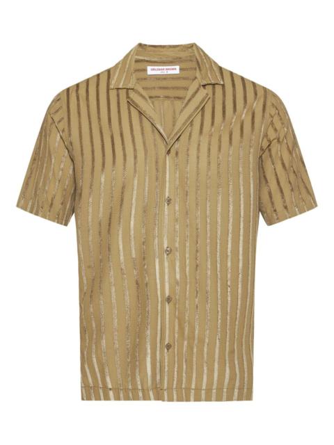 ORLEBAR BROWN Maitan tonal stripe chenille shirt