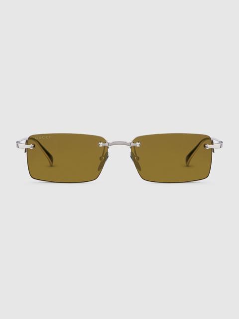 Rectangular frame sunglasses