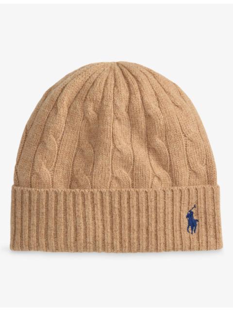 Polo Ralph Lauren Logo-Embroidered Knitted Beanie Hat