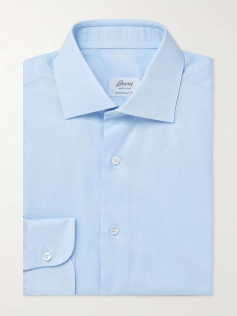 Cutaway-Collar Cotton-Poplin Shirt