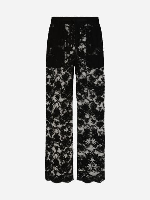 Chantilly lace pajama pants