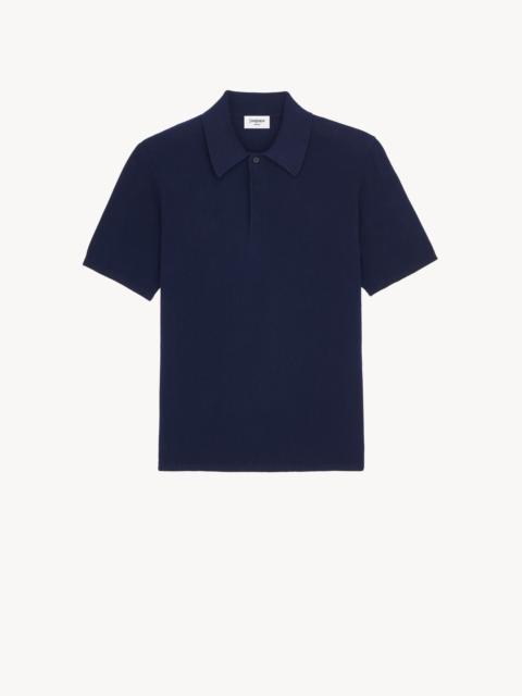 SAINT LAURENT POLO IN SEEDSTITCH COTTON
