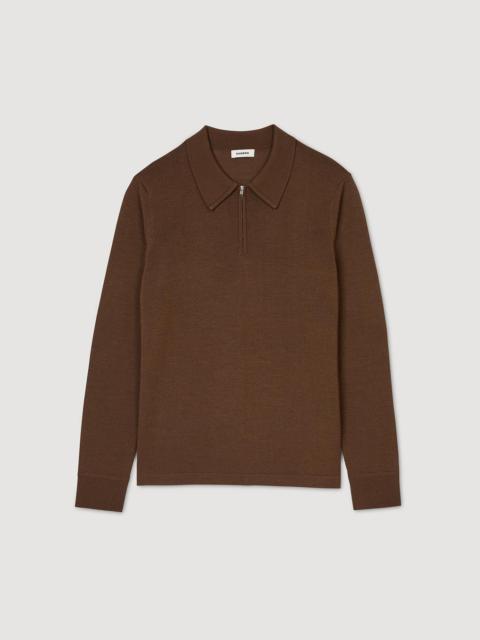 Sandro KNITTED POLO SWEATER
