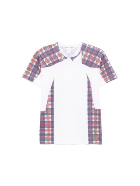 tartan overprint T-shirt