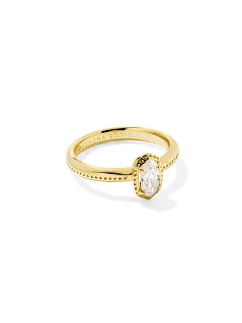 KENDRA SCOTT Mini Elyse Luxe Gold Band Ring