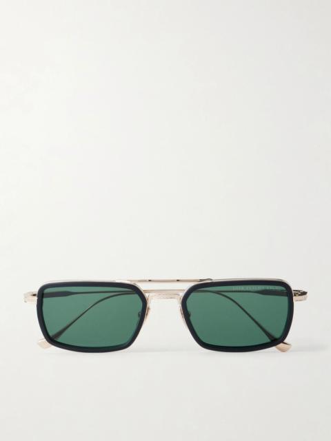 DITA Flight.006 Double-Bridge Aviator-Style Gold-Tone Metal and Acetate Sunglasses Gold