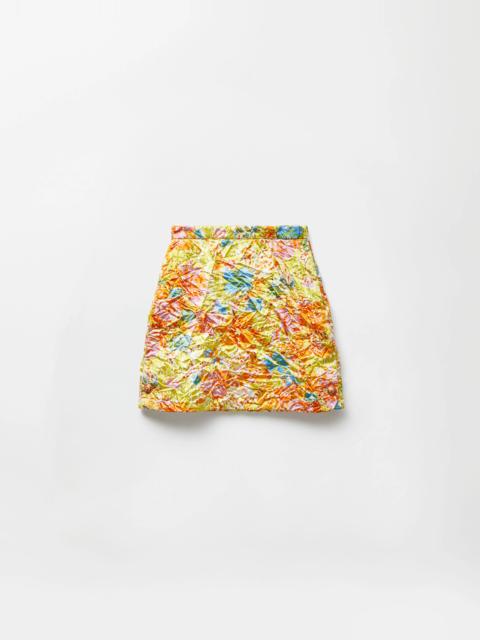 VERSACE Printed Silk Duchesse Mini Skirt