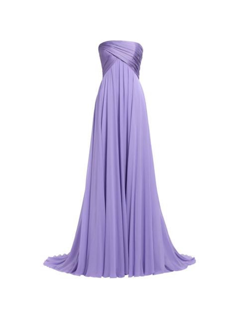 ELIE SAAB ruched strapless maxi dress