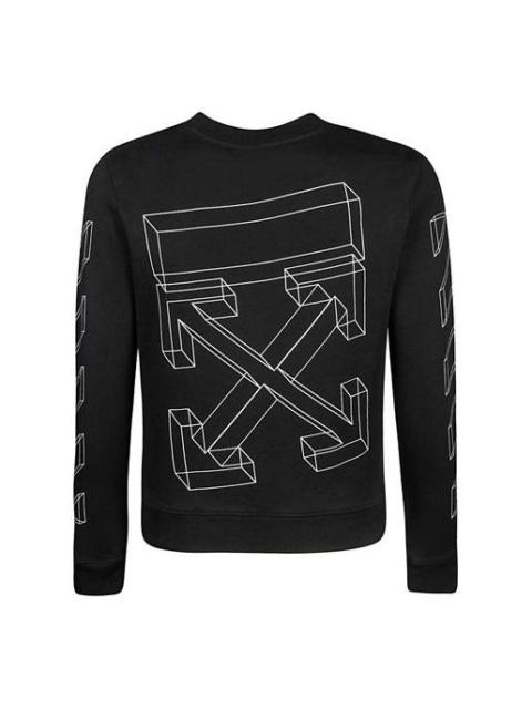 Off-White Off-White C O Virgil Abloh 3D Diag Lines Sweater 'Black White' OMBA025E181920021001
