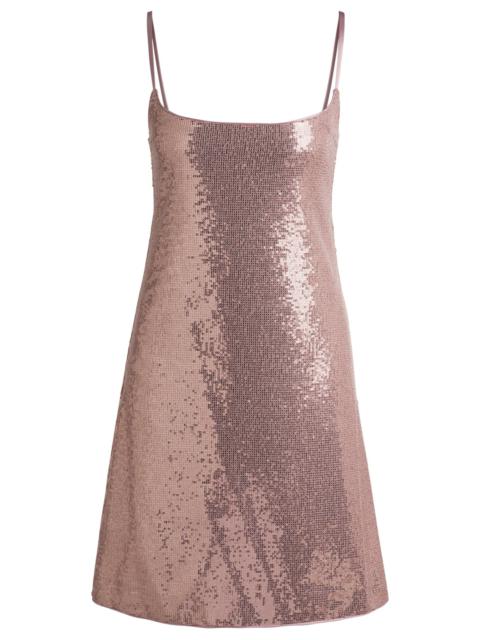 HUGO STRAPPY DRESS WITH ALL-OVER SEQUIN EMBELLISHMENTS