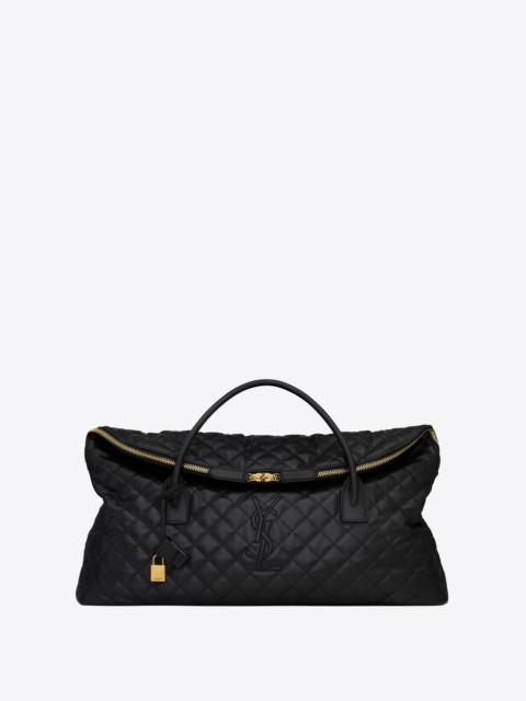 giant travel bag in quilted leather