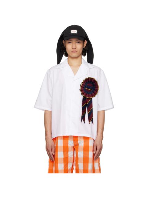 CHARLES JEFFREY LOVERBOY White Rosette Shirt