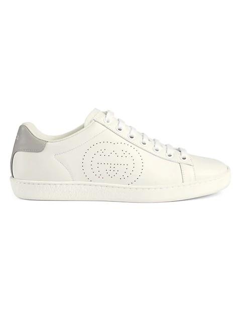 GUCCI + Disney Ace appliquéd webbing-trimmed leather sneakers