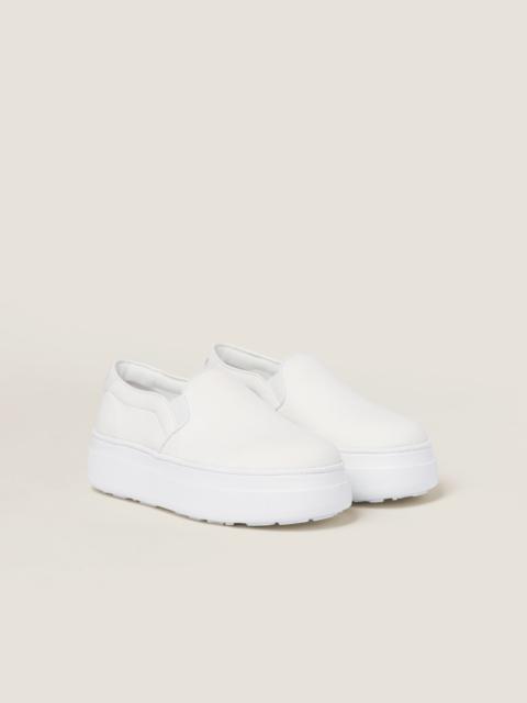 Washed cotton drill sneakers