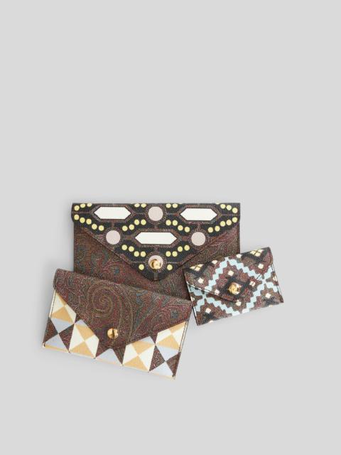 Etro SET OF THREE POUCHES WITH GEOMETRIC DESIGNS