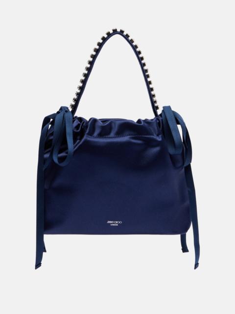 JIMMY CHOO Drawstring Mini embellished satin top-handle bag