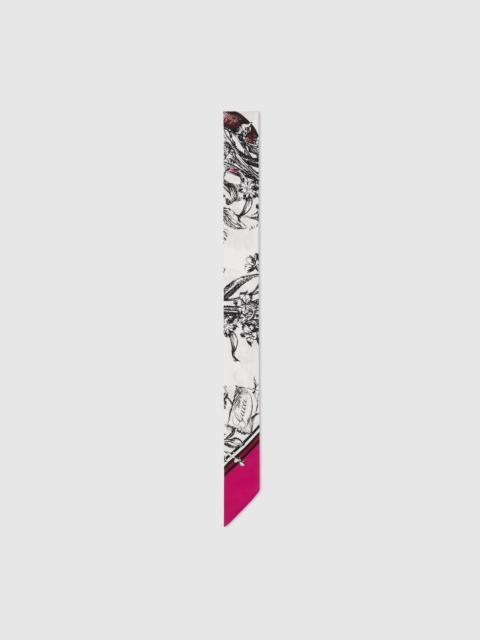 GUCCI Printed silk neck bow