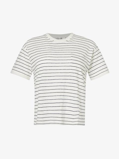 Pocket striped organic-linen T-shirt
