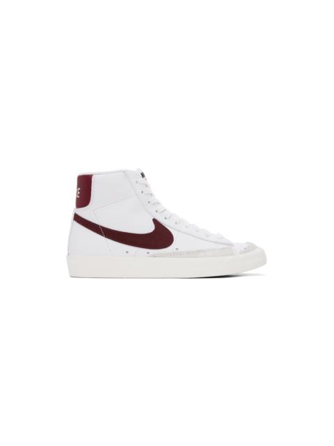 Nike White & Red Blazer Mid '77 Vintage Sneakers