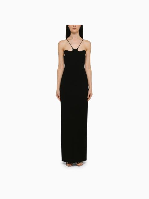 MÔNOT Black long dress with slit