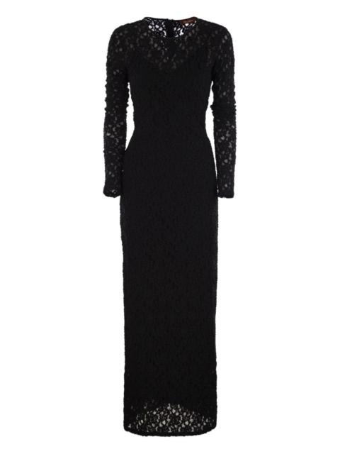 Max Mara long-sleeve lace maxi dress