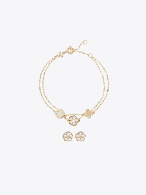 TORY BURCH Forget Me Not Bracelet and Earrings Gift Set