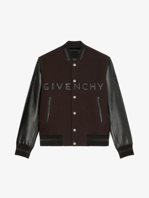 Givenchy VARSITY JACKET IN WOOL AND LEATHER