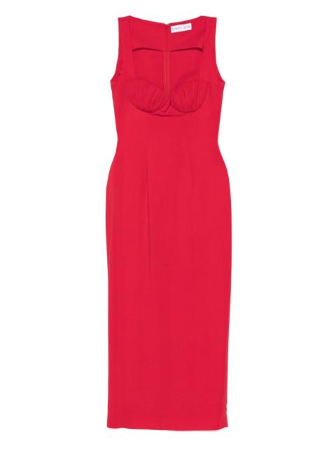 ROWEN ROSE gathered-detail maxi dress