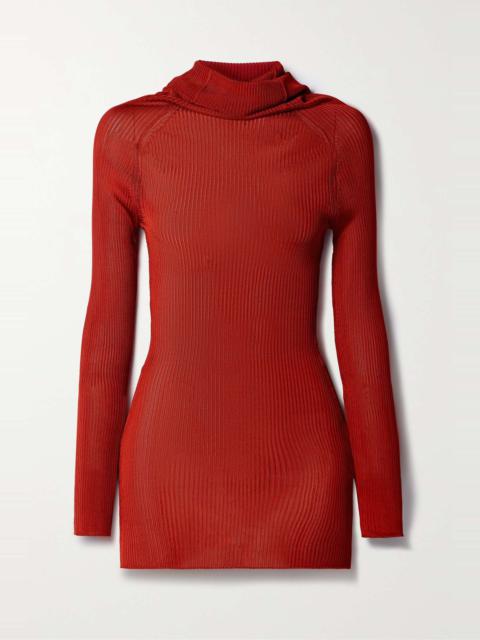 Victoria Beckham Ribbed-knit turleneck top