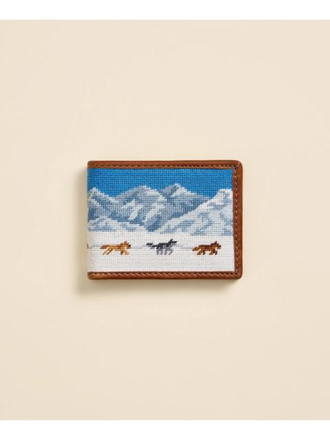Brooks Brothers Smathers & Branson Needlepoint Dog Sledding Wallet
