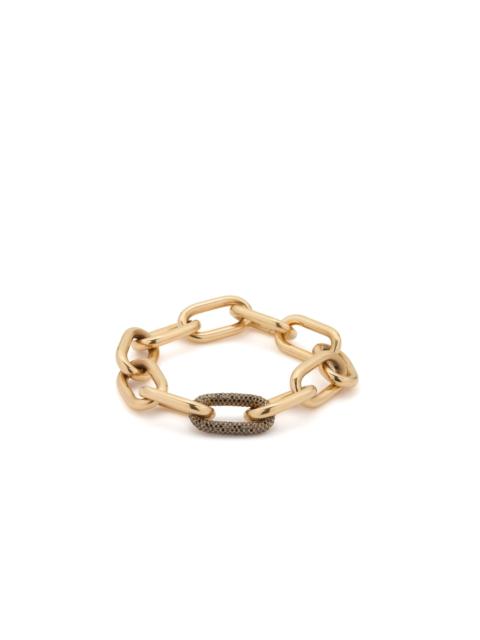 GABRIELA HEARST Micro Pave Link Bracelet in 18K Yellow Gold & Black Diamonds (Classic Links)