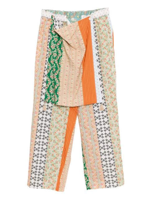 Midorikawa floral-print apron trousers