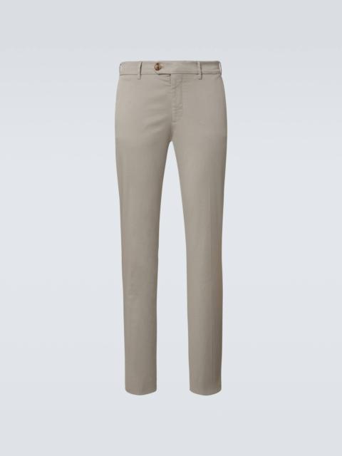 Brunello Cucinelli Cotton gabardine slim pants