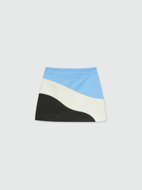MSGM Short skirt in wave pattern gabardine