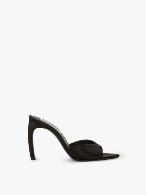 Victoria Beckham Harlow Open Toe Mule In Black Satin