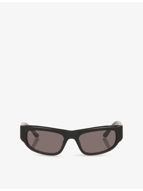 BALENCIAGA BB0388S Rectangle-Frame Acetate Sunglasses