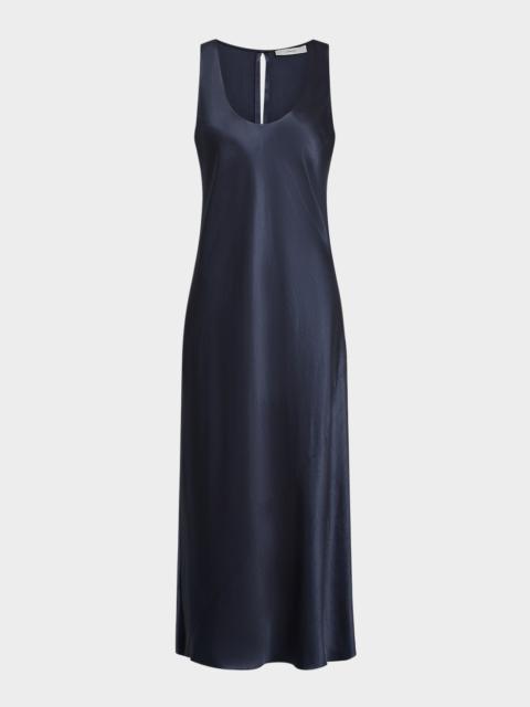 Vince Satin Bias Tank Dress