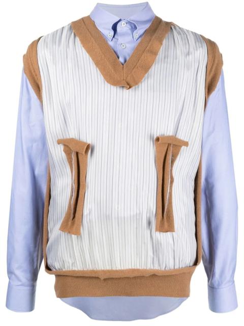 Maison Margiela sweatshirt layered shirt