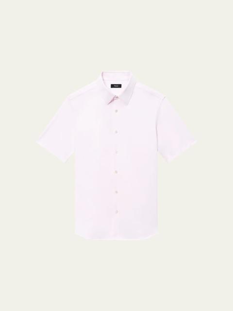 Theory Men's Irving Short Sleeve Shirt in Structure Knit